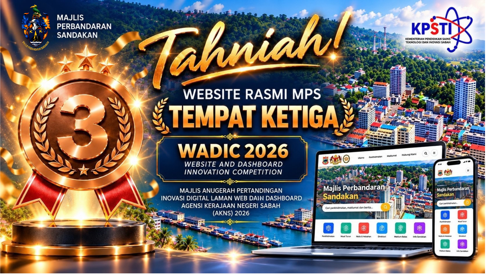 Laman Web Rasmi MPS Raih Tempat Ketiga WADIC 2026